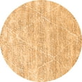 thumbnail image 1 of Ahgly Company Indoor Round Solid Orange Modern Area Rugs, 4' Round, 1 of 4