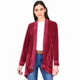 thumbnail image 4 of Women's Embroidered Velvet Open Front Cardigan, 4 of 21