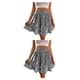 thumbnail image 4 of Minnieouse Minifalda estampada de cintura alta para mujer, faldas holgadas elásticas florales plisadas de poliéster para fiestas de banquetes y viajes Gris XXL 2piezas Minnieouse CBP298882, 4 of 6