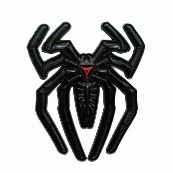 1pc Gloss Black 3D Spider Badge Car Decal Black Widow Sticker