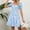 Blue, variant on Vivianyo HD Long Sleeve Dress for Women Women's Summer Fashion Printed Sleeveless Suspenders Pullover Dress