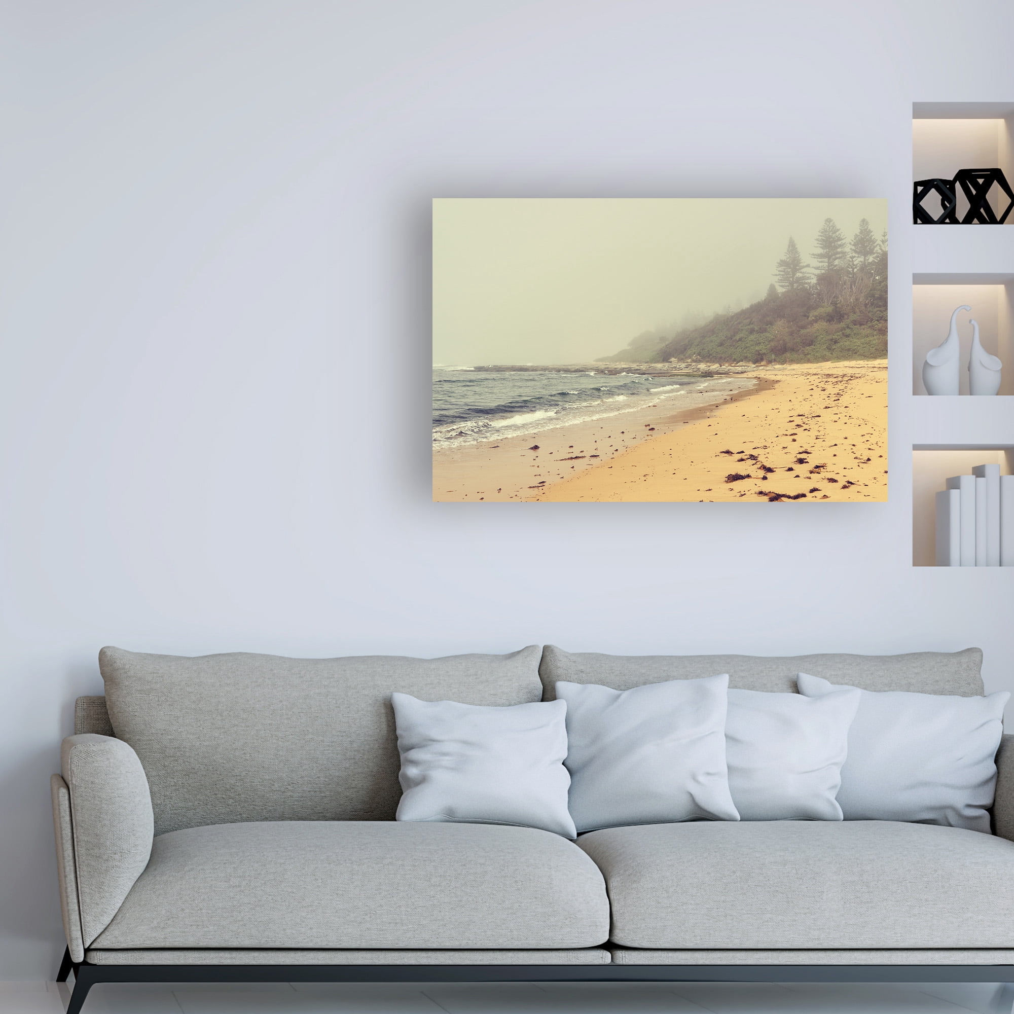 Trademark Fine Art 'BC Vintage Vibes at the Beach' Canvas Art by Beata Czyzowska Young