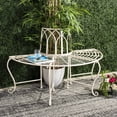 thumbnail image 2 of Safavieh Abia Adult Metal Outdoor Benches White, 2 of 8