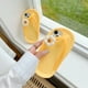 thumbnail image 5 of Las fundas para teléfonos Kawaii se aplican al iPhone 13, lindas zapatillas amarillas de dibujos animados con chanclas de flores, funda para teléfono 3D para iPhone 13, protector de silicona suave para mujeres y niñas ER, 5 of 7