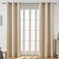 thumbnail image 2 of Yhmxh Blackout Curtain Panel, Solid Grommet Top Thermal Insulated & Energy‑Saving Darkening Curtains, Machine‑Washable Room Darkening Window Treatment for Bedroom & Living Room, 1 Panel, 40W x 80L, 2 of 7