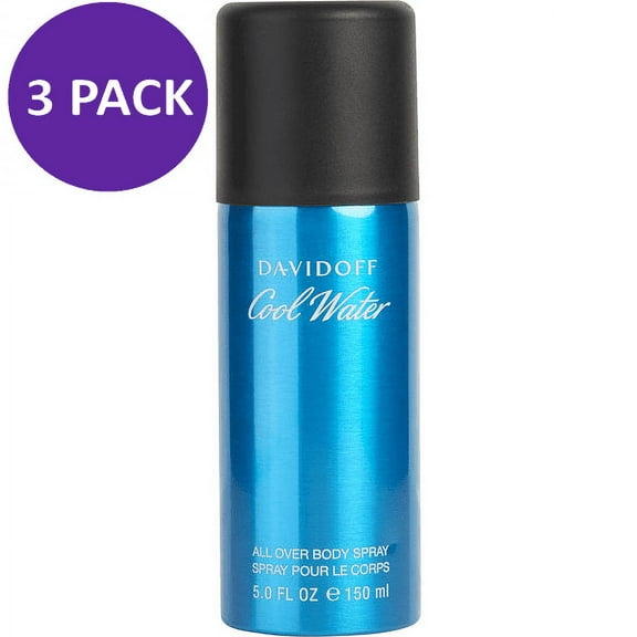 Davidoff Cool Water Body Spray for Men, 5 Fluid Ounce (3 PACK)
