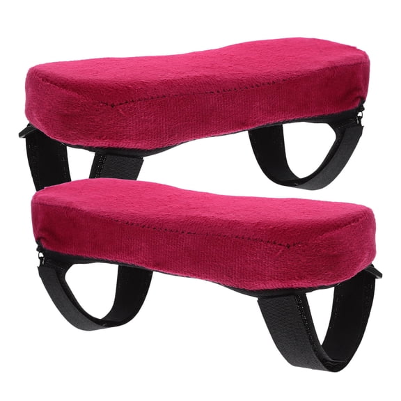 MOKKHNB 2Pcs Dark Red Comfortable Armrest Pillows for Office Chairs Wheelchair and Home Use