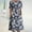 darkblue, variant on CHUANK Wear to Work Dresses for Women Clearance Ladies Summer Bohemian Print Short Sleeve Beach Dress Knee Length Dress