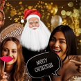 thumbnail image 1 of Santa Full Head Latex Realistic Accessory with White Beard and Festive Red Hat, 1 of 5