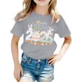 thumbnail image 5 of LRen Easter Shirts for Girls Rabbit Print Short Sleeve T Shirts Cute Happy Easter Vacation Tops Clothes for Children, 5 of 5