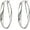 Rhodium Plated, variant on 925 Sterling Silver Post Hoop Earrings For Women Mobius Strip Twist hoop Earring Fine Jewelry