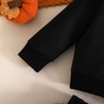 thumbnail image 4 of OSOLU Girls 2 Piece Outfit Halloween Pumpkin Ghost Print Long Sleeve Top Tulle Skirt Set Purple, 4 of 8