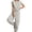 HeatherGrey, variant on Womens Casual Jumpsuit Open Back Workout Onesie Loose One Piece Outfits Summer Drawstring Romper
