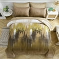 thumbnail image 3 of Dintszyayue Khaki Comforter Set Queen,7Pcs Abstract Gradient Soft Bed in a Bag Fitted Sheet Adult(90"x90"), 3 of 6