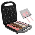 thumbnail image 1 of Mini Donut Maker, Mini máquina para hacer panqueques, Hornear 16 Mini Donuts, Superficie Antiadherente, Máquina para Hacer Pasteles, Calentamiento de Doble Cara, Perfecto para Desayunos, Aperitivos, P, 1 of 5