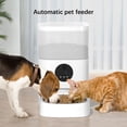 thumbnail image 3 of Greeniant Alimentador automático de mascotas, sala de estar, dormitorio, videoportero de plástico, máquina de alimentación de animales, tazón de acero Suministros para perros Negro Claro Greeniant PT003990-03B, 3 of 6