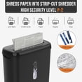 thumbnail image 3 of Woolsche 10-Sheet Strip-Cut Paper Shredder, P-2 Security, 3.17 Gal Basket, 3 of 12