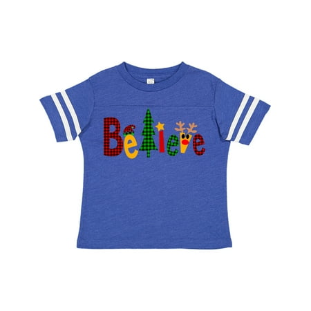 

Inktastic Believe Plaid Christmas Tree and Reindeer Gift Toddler Boy or Toddler Girl T-Shirt