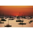 thumbnail image 2 of Posterazzi DPI1878789LARGE Silhouetted Sailboats In Darwin Harbor Poster Print, 38 x 24 - Large, 2 of 4