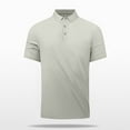 thumbnail image 2 of Quinlirra Men's T-shirts with pockets Men's Summer Lapel Solid Button Daily Casual Outdoor Shirt/T-shirt, 2 of 5
