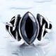 thumbnail image 5 of Anillo de cristal Sonducket para hombre ceremonia de boda estilo Retro acero Negro talla 7, 5 of 6