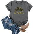 thumbnail image 3 of XCHQRTI Sunflower Shirts for Womens Plus Size Short Sleeves T-Shirt Graphic Oversized Flower Tops, 3 of 7