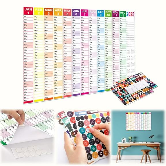 Calendar 2025, Tyeign Wall Planner 2025 Extra Large 20.67 X 20.91 Color Full Year Wall Calendar 2025 Planner 12 Month Wall Calendar 2025 Calendar Calendar Classroom Decor Calendario 2025