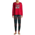 thumbnail image 6 of Secret Treasures Women's and Women's Plus 3-Piece Pajama Set with Hair Scrunchie, 6 of 7