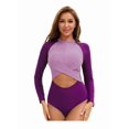 thumbnail image 2 of Top-kevin Women's Long Sleeve One Piece Swimsuits Rash Guard Modest Full Coverage Bathing Suit, 2 of 13