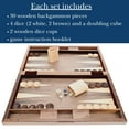 thumbnail image 4 of WE Games Travel Wood Inlaid Backgammon Board Game Set - 19 in., 4 of 11