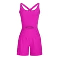 thumbnail image 4 of ICHUANYI ClearanceWomens Running Onesie Workout Rompers One-Piece Outfits Exercise Jumpsuits Gym Yoga(Hot Pink, XL) ICHUANYI WER20232080506386, 4 of 5