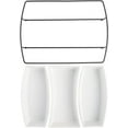 thumbnail image 3 of 4 PC Gibson Stoneware Tidbit Dish Set with Metal Rack, 3 of 8