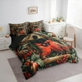 thumbnail image 3 of Manfei Christmas Robin Bedding Comforter Set 7-Piece, Winter Plant Fruit King Bedding Sets, Rustic Farmhosue Cabin Reversible Bed Sheets, Super Cozy Room Decor, 3 of 7