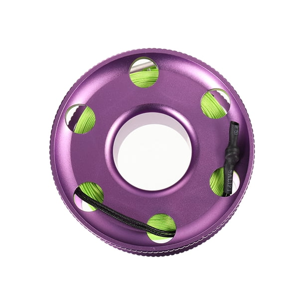 Advancent Carrete de seguridad de cuerda de alta densidad, carrete ligero para buceo en cueva con gancho a presión, equipo de suministros para deportes Deportes acuáticos Púrpura Advancent OD030915-02B
