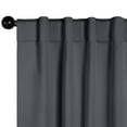 thumbnail image 2 of Superior Blackout Solid Light Filtering Back Tab Curtain Panel Set, 52" x 84", Grey, 2 of 11