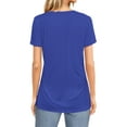thumbnail image 4 of JYLFC Womens Tops Short Sleeve Loose V Neck Casual Tee Shirts, Blue 2XL, 4 of 6