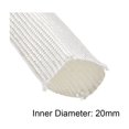thumbnail image 4 of Uxcell 3.3Ft-20mm Alta TEMP Funda de Fibra de Vidrio Aislante Protectores de Cable Blanco, 4 of 5