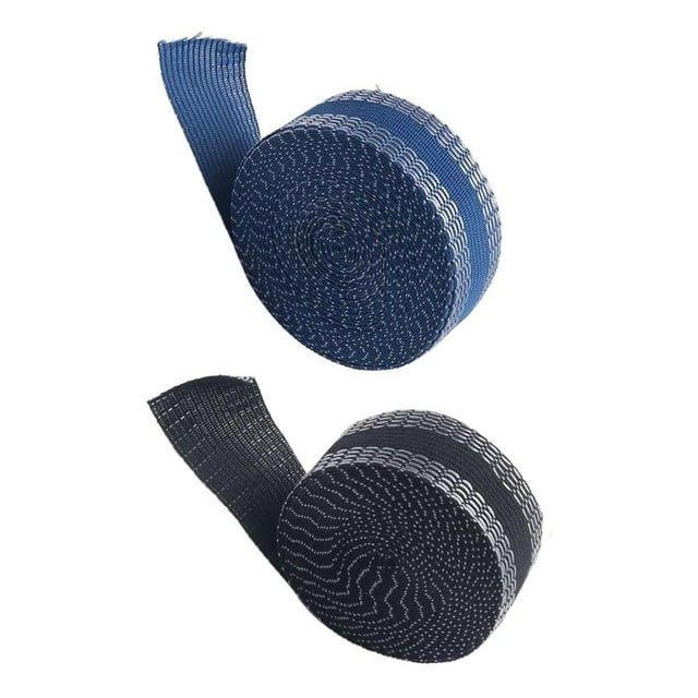 2 cintas para dobladillo de tela para pantalones, para acortar vestidos Negro y azul