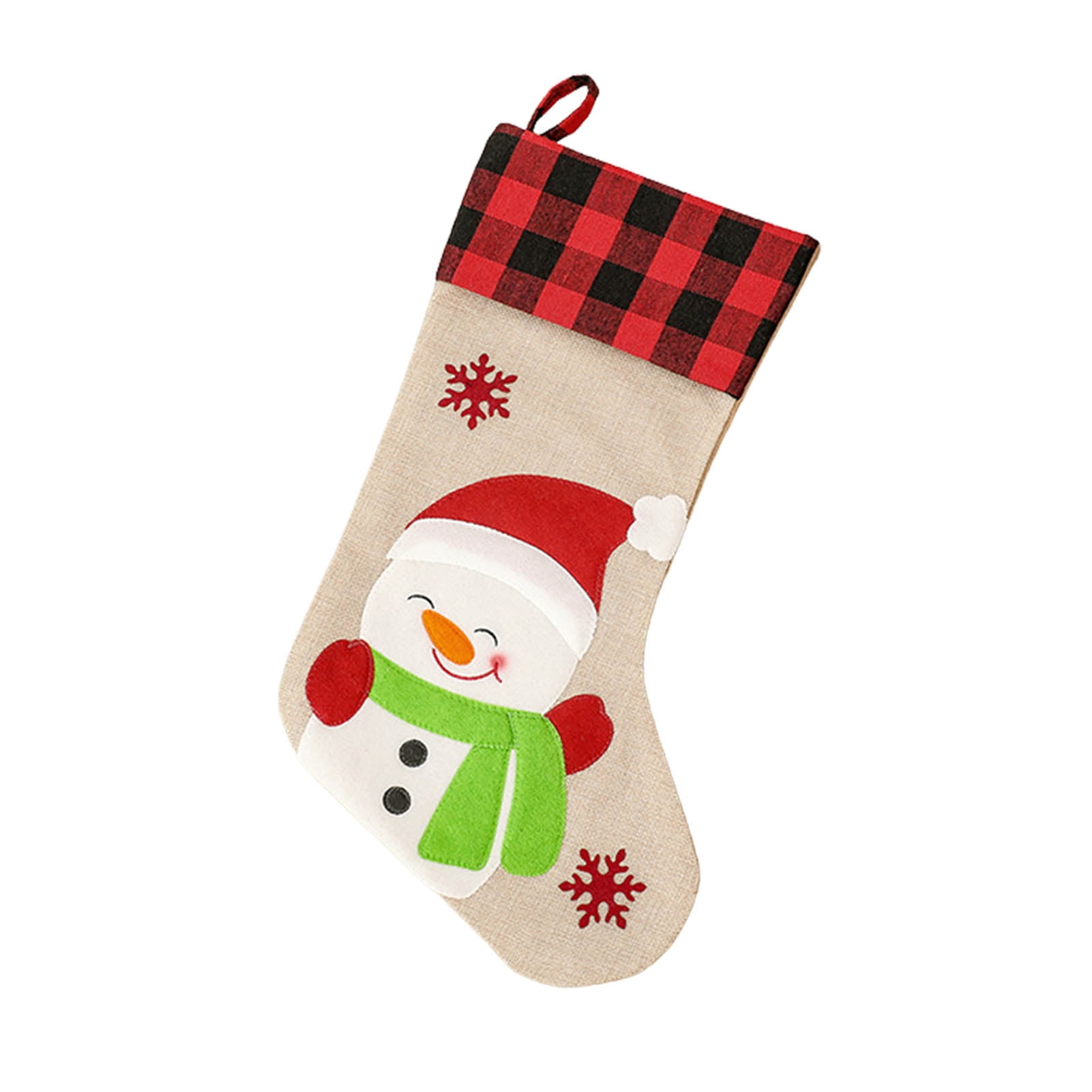 Christmas Xmas Stocking Gift Bag Holder Santa Reindeer Snowman Penguins 