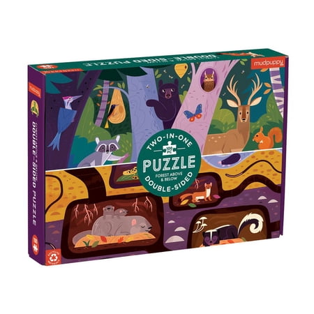 Forest Above & Below 100 Piece Double-Sided Puzzle (Jigsaw)