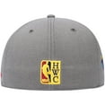 thumbnail image 4 of Men's Mitchell & Ness Charcoal Philadelphia 76ers Hardwood Classics 60th Anniversary Carbon Cabernet Fitted Hat, 4 of 5