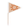 thumbnail image 1 of Sunshine Sun Hand Painting Orange Toothpick Triangle Cupcake Toppers Flag, 1 of 3