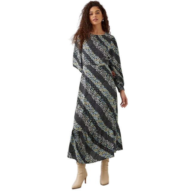 Dorothy Perkins - Vestido Midi Raya para Mujer (Multicolor)