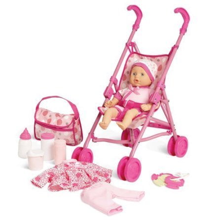 Kid Connection Baby Doll Stroller Play Set Patterns May Vary Walmart Canada