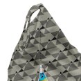 thumbnail image 5 of Abstract Lounger Chair Bag, Complex Geometric Triangles with Scrapbook Style Stripes Minimal, High Capacity Storage with Handle Container, Lounger Size, Dark Taupe Grey and Ivory, by Ambesonne, 5 of 5