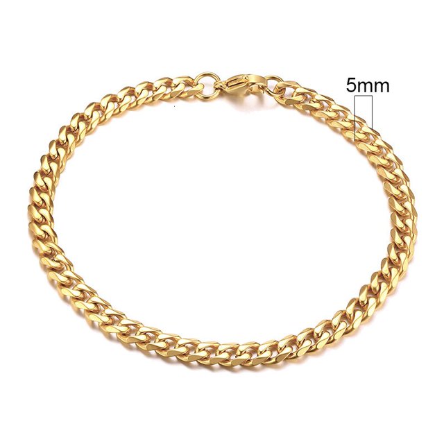 Vnox Basic 3/5/7/9/11mm de ancho Curb pulseras de cadena de eslabones cubanos para hombres y mujeres joyería antialergia pulsera de acero inoxidable regalos Tan Jianjun unisex