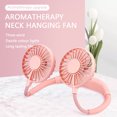 thumbnail image 2 of USB neck hang fan, Portable Neck Fan Hand Free Personal Mini Fans 360 Degree Free Rotation personal cooling fan handheld portable fans,Wearable neck fan Suitable for Traveling ,Sports, Office(pink), 2 of 7