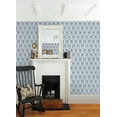 thumbnail image 2 of Chesapeake Cathal Blue Tulip Block Print Wallpaper, 20.5-in by 33-ft, 2 of 5
