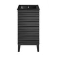 thumbnail image 3 of Cascade 18 in. Black Oak Bathroom Vanity With Black Ceramic Sink Top, 3 of 8