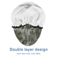 thumbnail image 4 of Shower Caps,Green Camo Digital Pixel Pattern Waterproof Shower Cap for Women 4 Pieces,Double Reusable Hair Cover for Shower PEVA Elastic Stretch Hem, 4 of 7